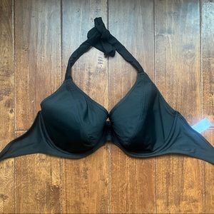Freya black halter bikini top